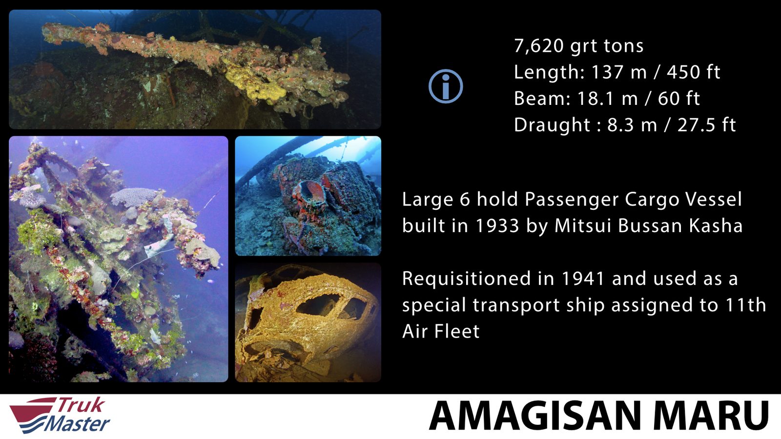Photo overview with dive data — Amagisan Maru