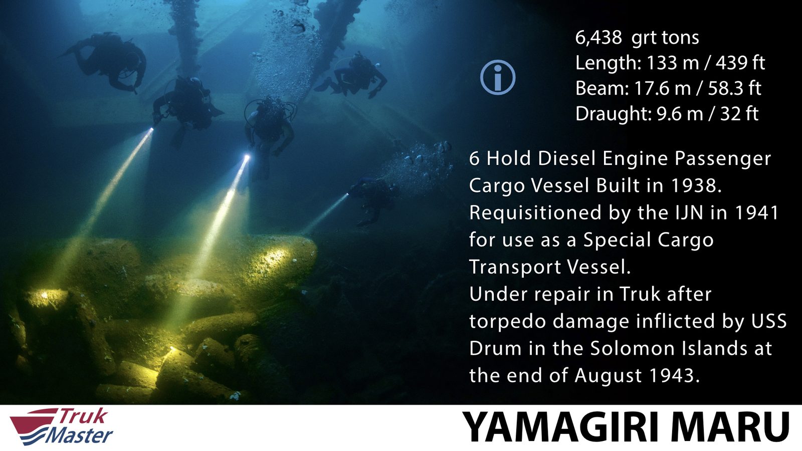 Photo overview with dive data — Yamagiri Maru